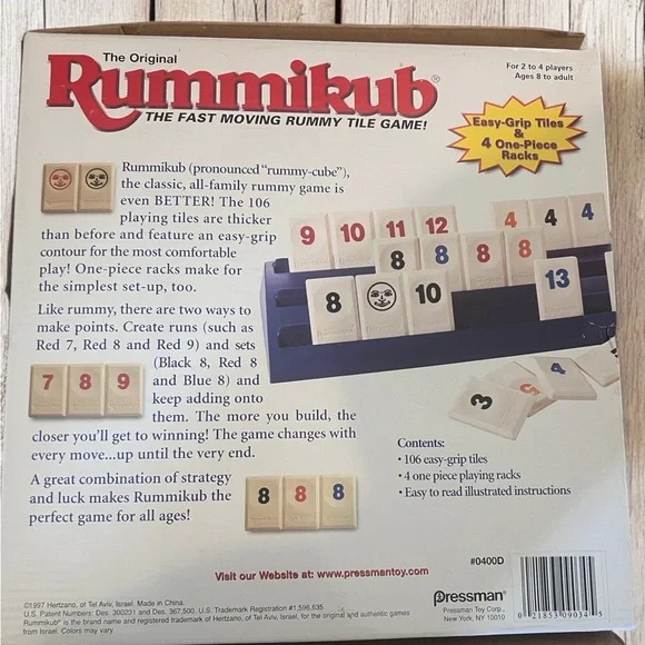 Vintage 1997 - THE ORIGINAL RUMMIKUB THE FAST MOVING RUMMY TILE GAME! NEW IN BOX - Picture 2 of 6
